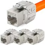 HB-DIGITAL 16x Cat 6a Keystone RJ45 Modul Buchse für 10 Gbit/s Netzwerke