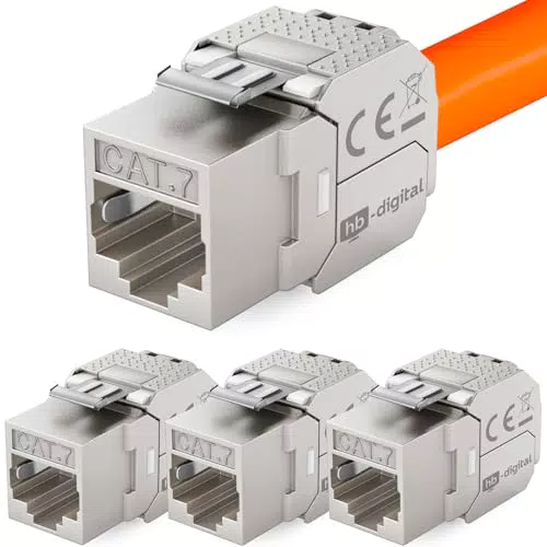 HB-DIGITAL 16x Cat 6a Keystone RJ45 Modul Buchse für 10 Gbit/s Netzwerke