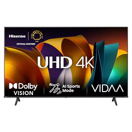 Hisense 58E6NT 4K UHD Smart TV, HDR, Dolby Vision, Triple Tuner, WiFi, Alexa, 2024