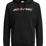 JACK & JONES Herren Kapuzenpullover aus Baumwollmischung mit altem Logo
