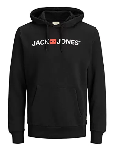 JACK & JONES Herren Kapuzenpullover aus Baumwollmischung mit altem Logo