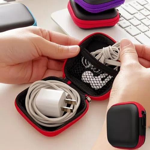 Kopfhörertasche Organizer mit Reißverschluss für Schlüssel, Kopfhörer, Ladegerät, Reisen
