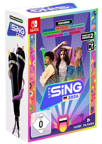 Let's Sing 2026 Deutsch Edition mit Mikrofonen für Nintendo Switch