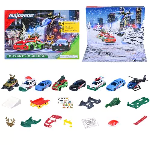 Majorette Auto Adventskalender 2025 für Kinder – Spielzeugautos Weihnachtskalender