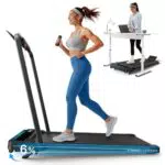 MERACH 3 in 1 Laufband für Zuhause und Büro, 1-6 km/h, ultra leise mit Fernbedienung