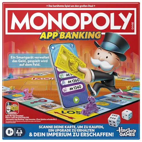 Monopoly App Banking Spiel – Moderne Elektronische Ausgabe für Kinder, Deutsch