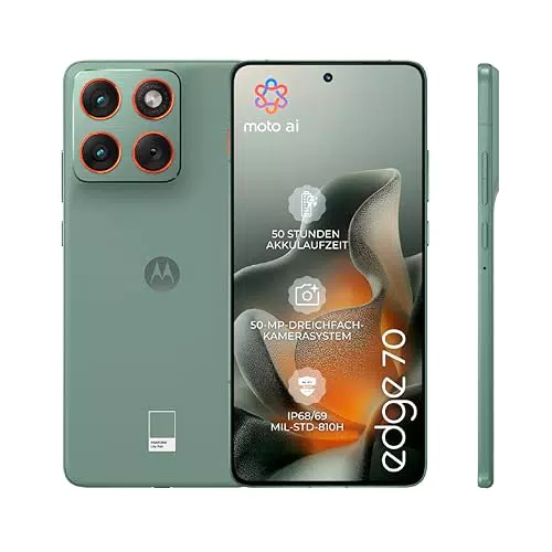 Motorola Edge 70 Smartphone 6,67 Zoll pOLED Gorilla Glass, 50MP Kamera, 512GB, Wasserdicht