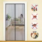 MYCARBON Fliegengitter Tür Magnet 90x210cm - Insektenschutz ohne Bohren
