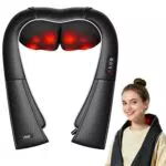 Shiatsu Nackenmassagegerät mit Wärme für Nacken, Rücken, Schulter inkl. Adapter