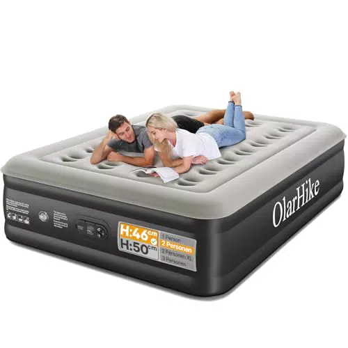 OlarHike Selbstaufblasbare Luftmatratze für Camping und Gäste, Luftbett 2 Personen