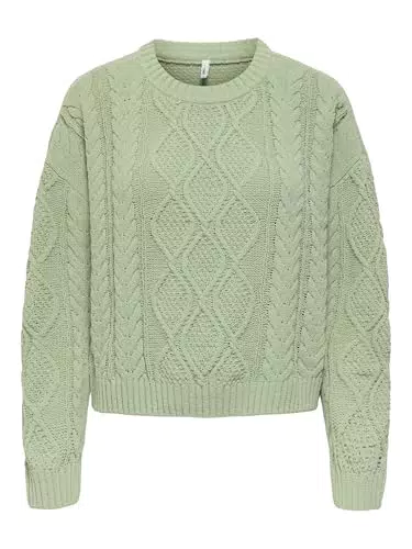 Only Life LS Cable O-Neck Damen Pullover