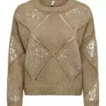 ONLY Damen Pullover Onlkansas Life Mit Pailletten O-Ausschnitt