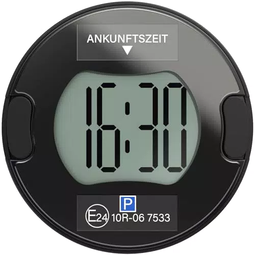 Parkturon PT02 Elektronische Parkscheibe Solar, Digitale Parkuhr Auto, 2 Displays