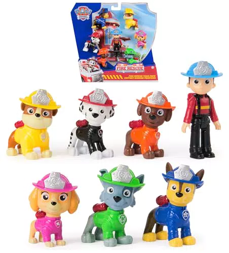 Paw Patrol Fire Rescue Feuerwehr Spielzeugfigur Geschenkset für Kinder ab 3 Jahren