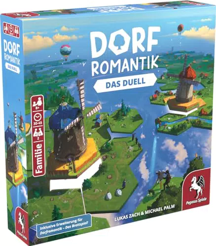Pegasus Spiele Dorfomantik Das Duell Brettspiel für Zwei Spieler