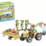 PLAYMOBIL Country Traktor mit Anhänger und Wassertank für kreatives Spielen
