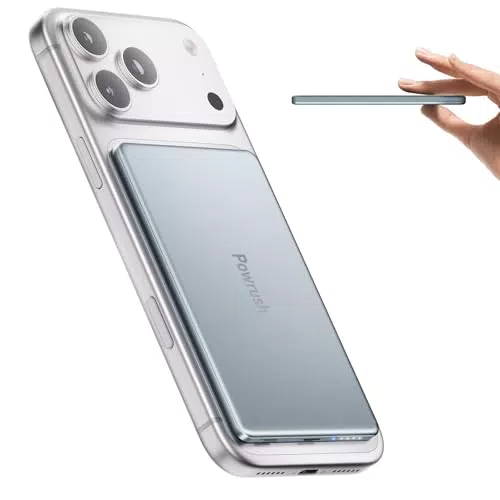 Magsafe Powerbank 6000mAh für iPhone, 20W Schnellladung USB-C, Magnetisch
