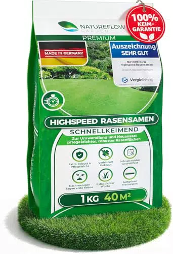 Rasensamen schnellkeimend aus Deutschland - Zuverlässige Rasennachsaat