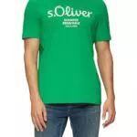 s.Oliver Herren T-Shirt Logo Print Aus Baumwolle Regular Fit Rundhals