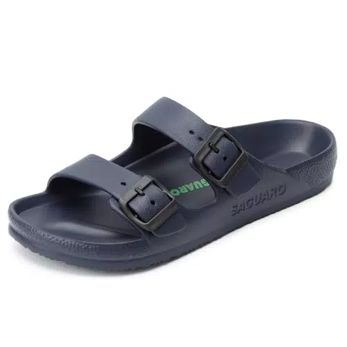 SAGUARO Sommer Damen Eva Pantoffeln Herren Leicht Outdoor Clogs Slippers Weiß 41