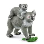 Schleich Wild Life Koala Mutter mit Baby Spielfigur Set für Kinder ab 3 Jahren