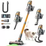 SMOTURE Akku Staubsauger Kabellos mit Schlauch, Automatik, Anti-Haar, Leise, Tierhaare
