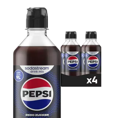 Sodastream Pepsi Zero Zucker Sirup – Zuckerfreie Getränkezubereitung für Wasser