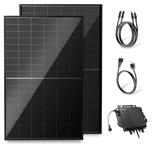 Solakon® Balkonkraftwerk 1000W Komplettset mit 800W Wechselrichter und Zubehör
