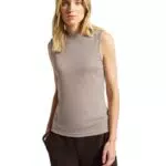 Street One Damen Top Mit Rippstruktur Im Seiden-Look