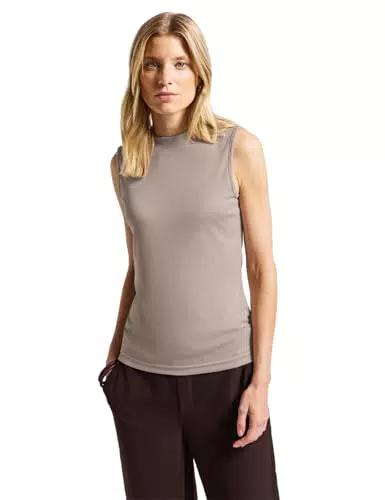 Street One Damen Top Mit Rippstruktur Im Seiden-Look