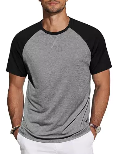 TARAINYA Herren T-Shirt Baumwolle Rundhals Kurzarm Basic Sommer Freizeitshirt