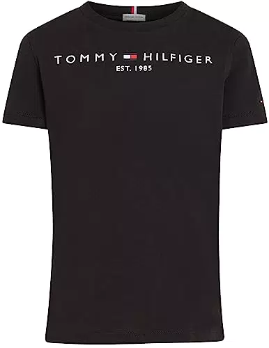 Tommy Hilfiger Unisex Kinder T-Shirt Kurzarm Essential Rundhalsausschnitt
