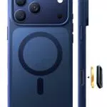 TORRAS Guardian-Mag für iPhone 16 Pro Hülle für MagSafe Zertifizierte Militärschutz und Magnetkraft Handyhülle iPhone 16 Pro Case Stoßfest Kratzfest Schutzhülle Cover Edle Matt Schwarz