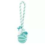 Trixie Hund Denta Fun Ball aus Naturgummi mit Minzgeschmack - Für alle Rassen - 7 cm