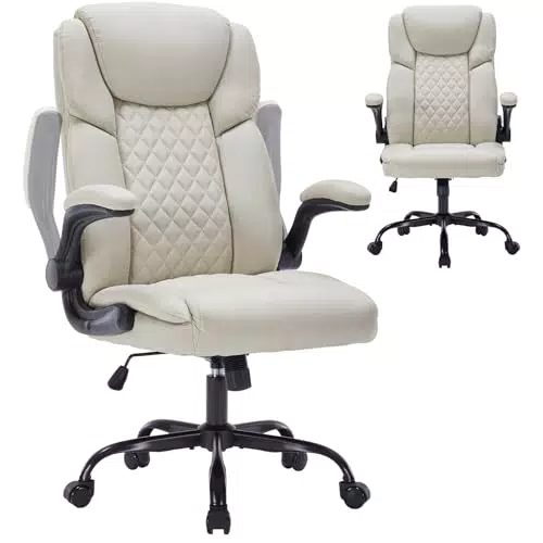 TUORUI Chefsessel Ergonomisch mit Kopfstütze, Schaukelfunktion und Drehfunktion