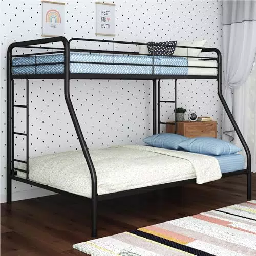 Dorel Twin-Over-Ganzmetall-Etagenbett Platzsparend Mit Robustem Stahlrahmen