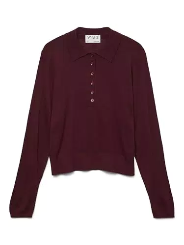 Vero Moda AWSIKITA Damen Strick Poloshirt