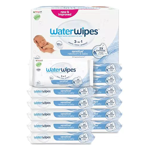 WaterWipes Original plastikfreie Feuchttücher für Babys und Kleinkinder 540 Stück