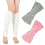 Wlertcop Beinstulpen Damen Gestrickt Beinwärmer Hautfreundlich Winter 90er Stil