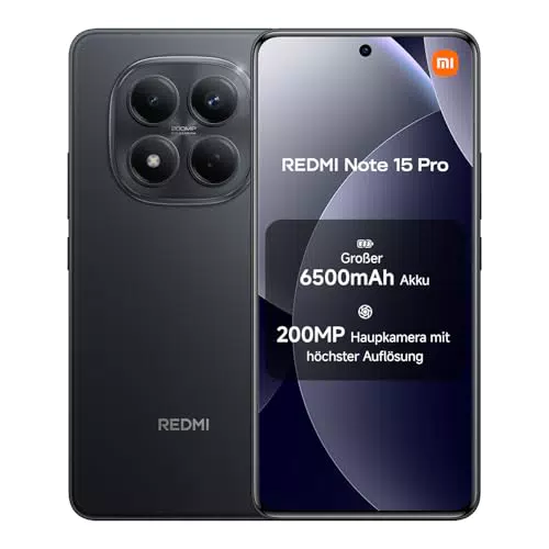 Xiaomi Redmi Note 15 Pro 5G Smartphone mit 200 MP Kamera und 6580 mAh Akku