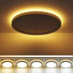 Zemty 18W LED Deckenlampe Flach Mit Nachtlicht Rund Deckenleuchte Badezimmer