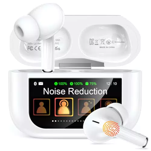 ZZU Bluetooth Kopfhörer Kabellos mit Smart Touchscreen, ANC, 48h Laufzeit, HiFi